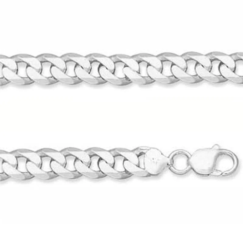 Sterling Silver Italian 24" 10.9mm Men's Curb Link Chain