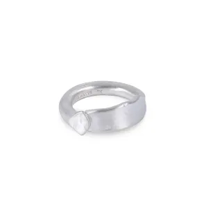 Sterling Silver Round Band & Flat Top Ring