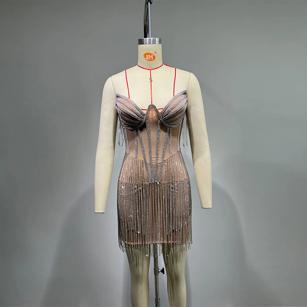 Strapless Sleeveless Sexy Mini Bodycon Dress HT1010