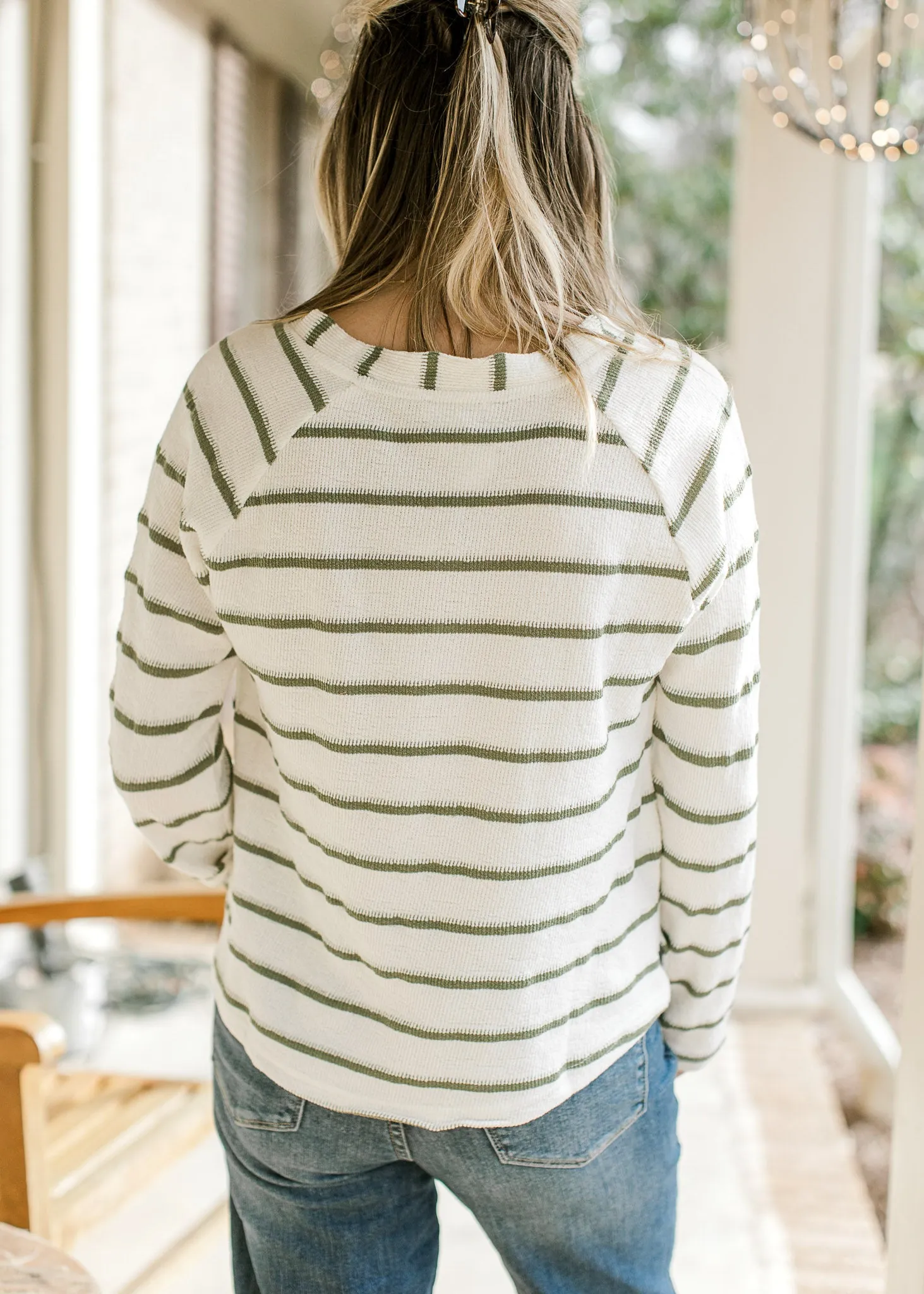 Striped Olive Sweater
