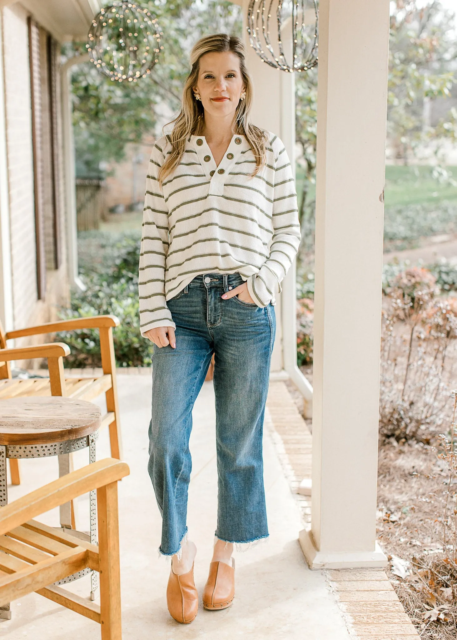 Striped Olive Sweater