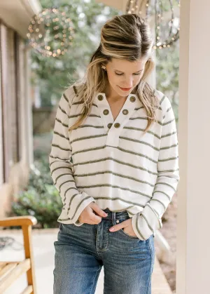 Striped Olive Sweater
