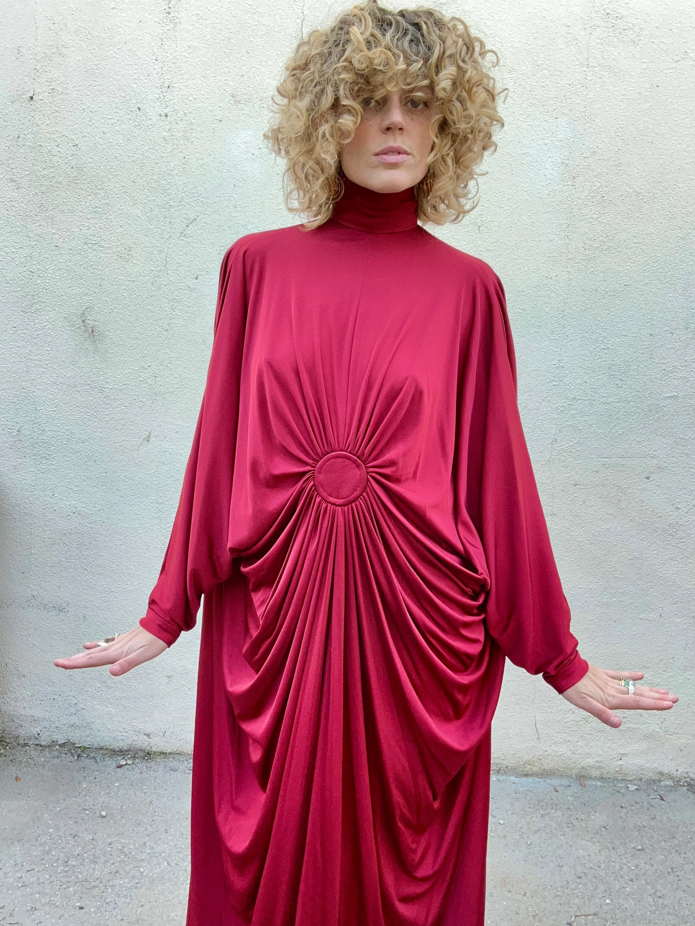 Stunning Vintage Yuki Rembrandt Burgundy Gown