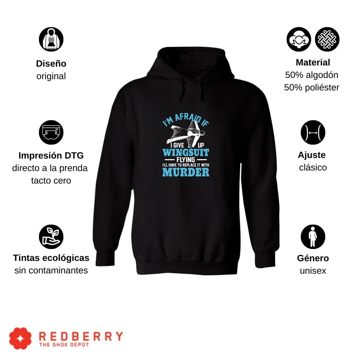 Sudadera Hombre  Hoodie Paracaidismo Deporte Vintage 018