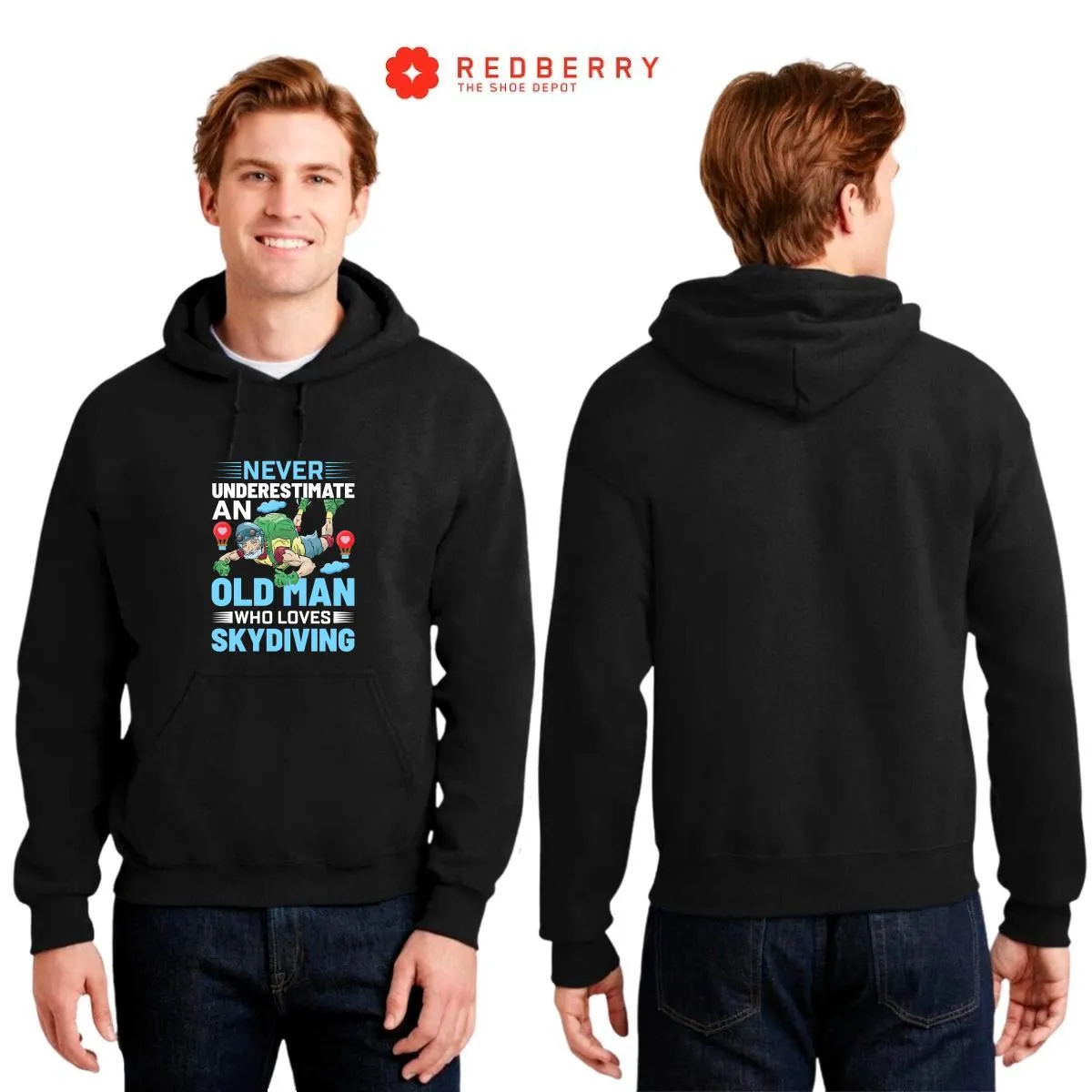 Sudadera Hombre  Hoodie Paracaidismo Deporte Vintage 026