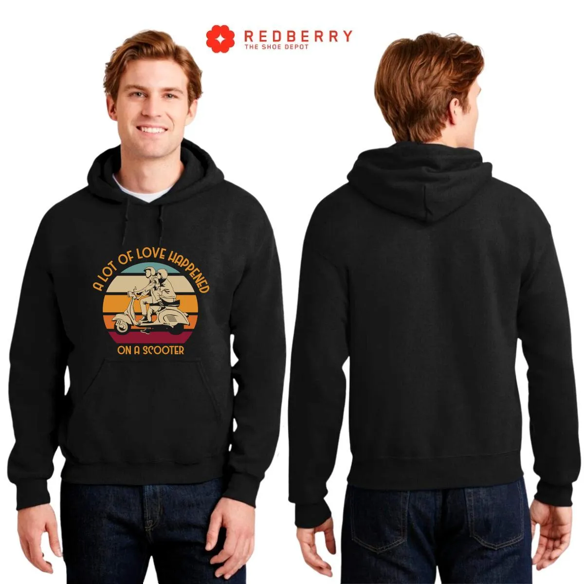 Sudadera Hombre  Hoodie Scooter Moto Biker Vintage 002