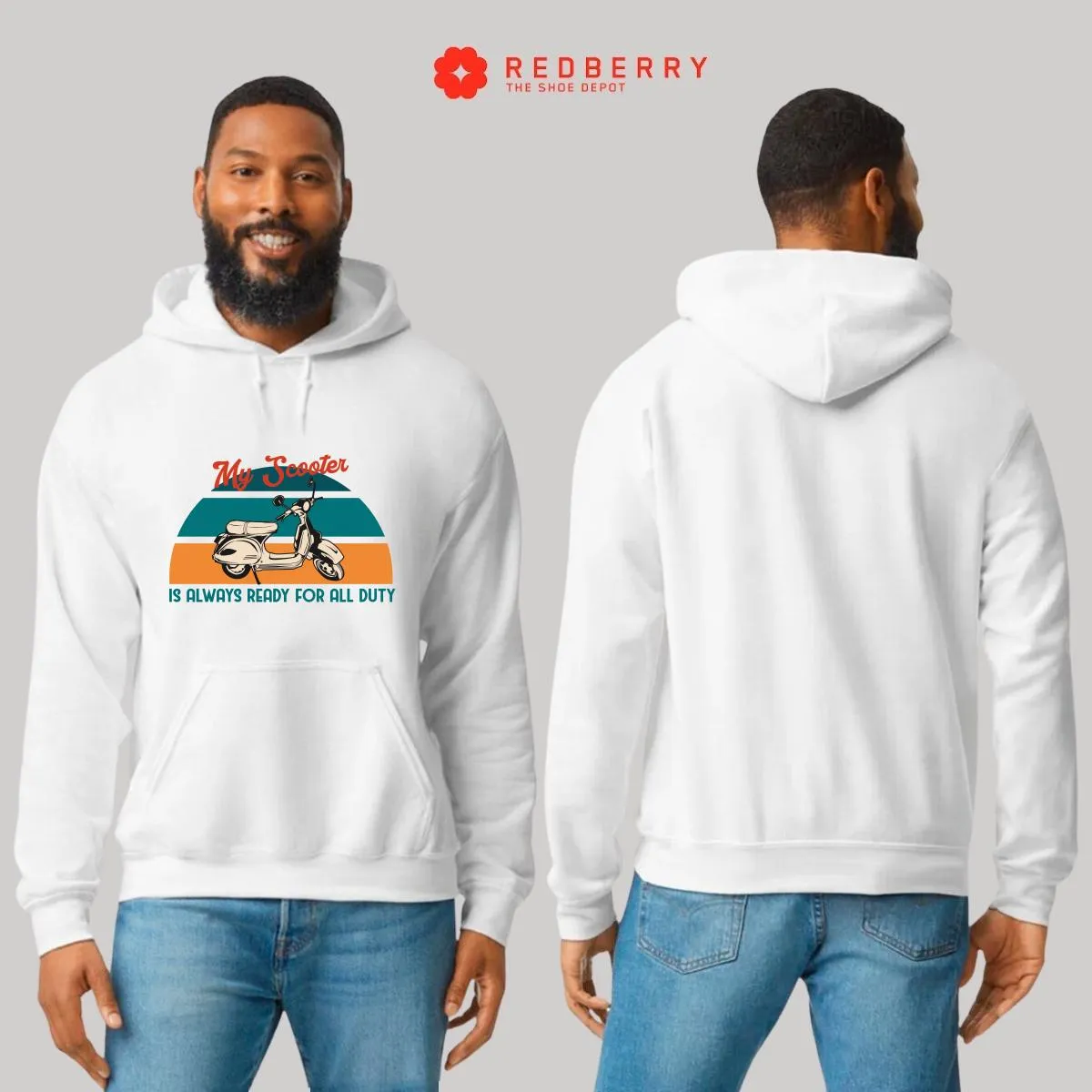 Sudadera Hombre  Hoodie Scooter Moto Biker Vintage 032