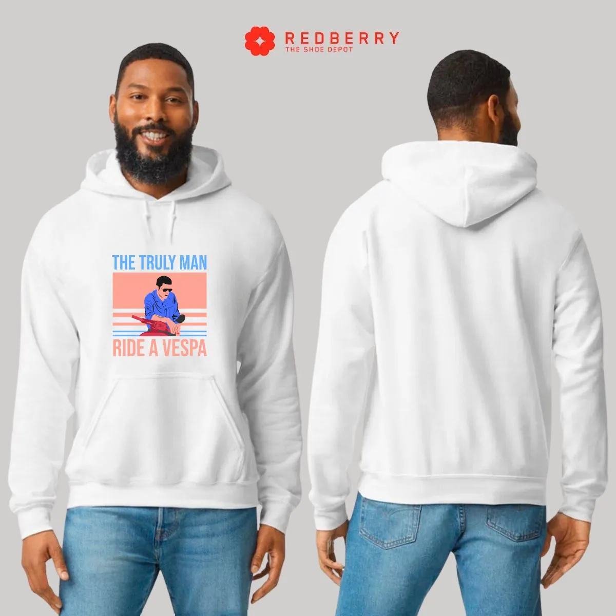 Sudadera Hombre  Hoodie Scooter Moto Biker Vintage 043