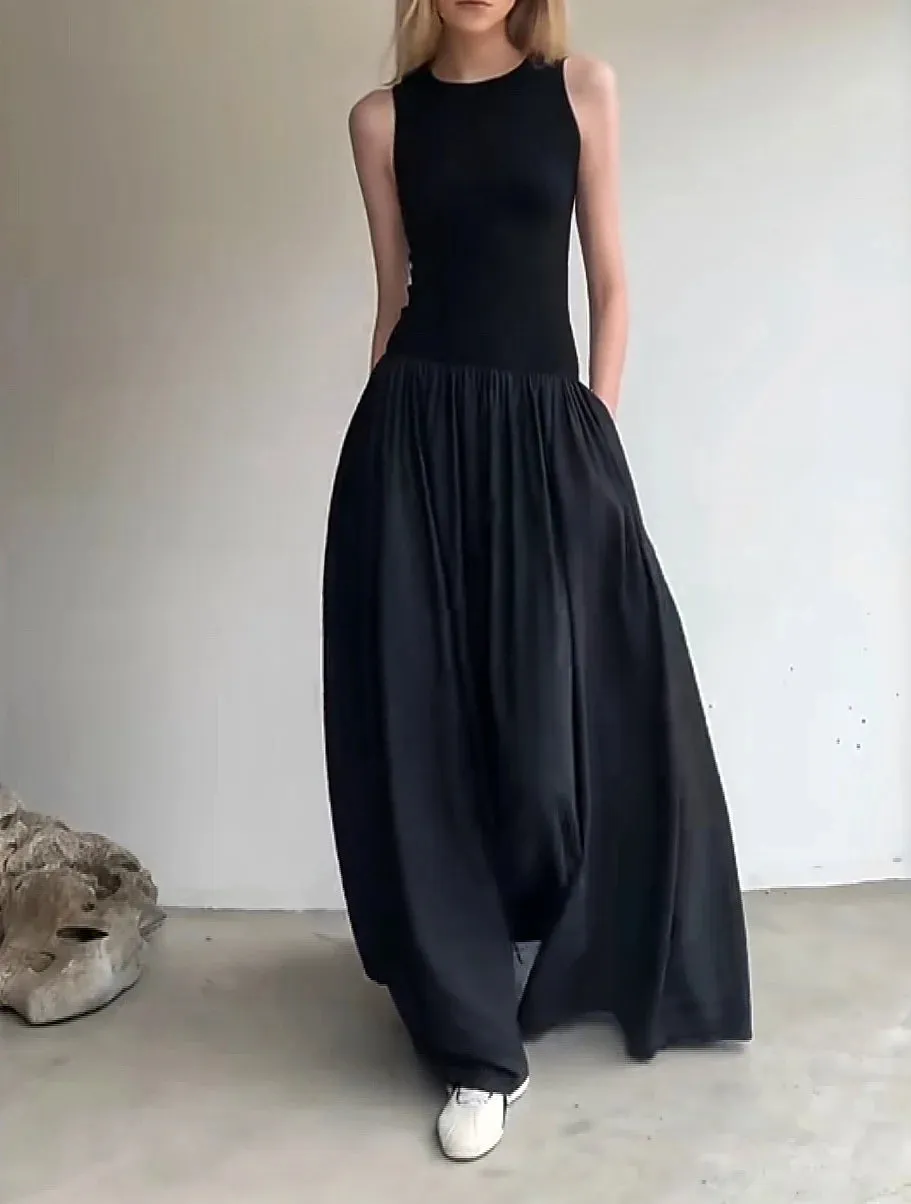Summer Casual Sleeveless Vintage Slim Dress