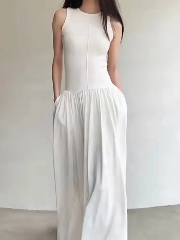 Summer Casual Sleeveless Vintage Slim Dress