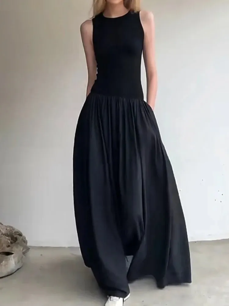 Summer Casual Sleeveless Vintage Slim Dress