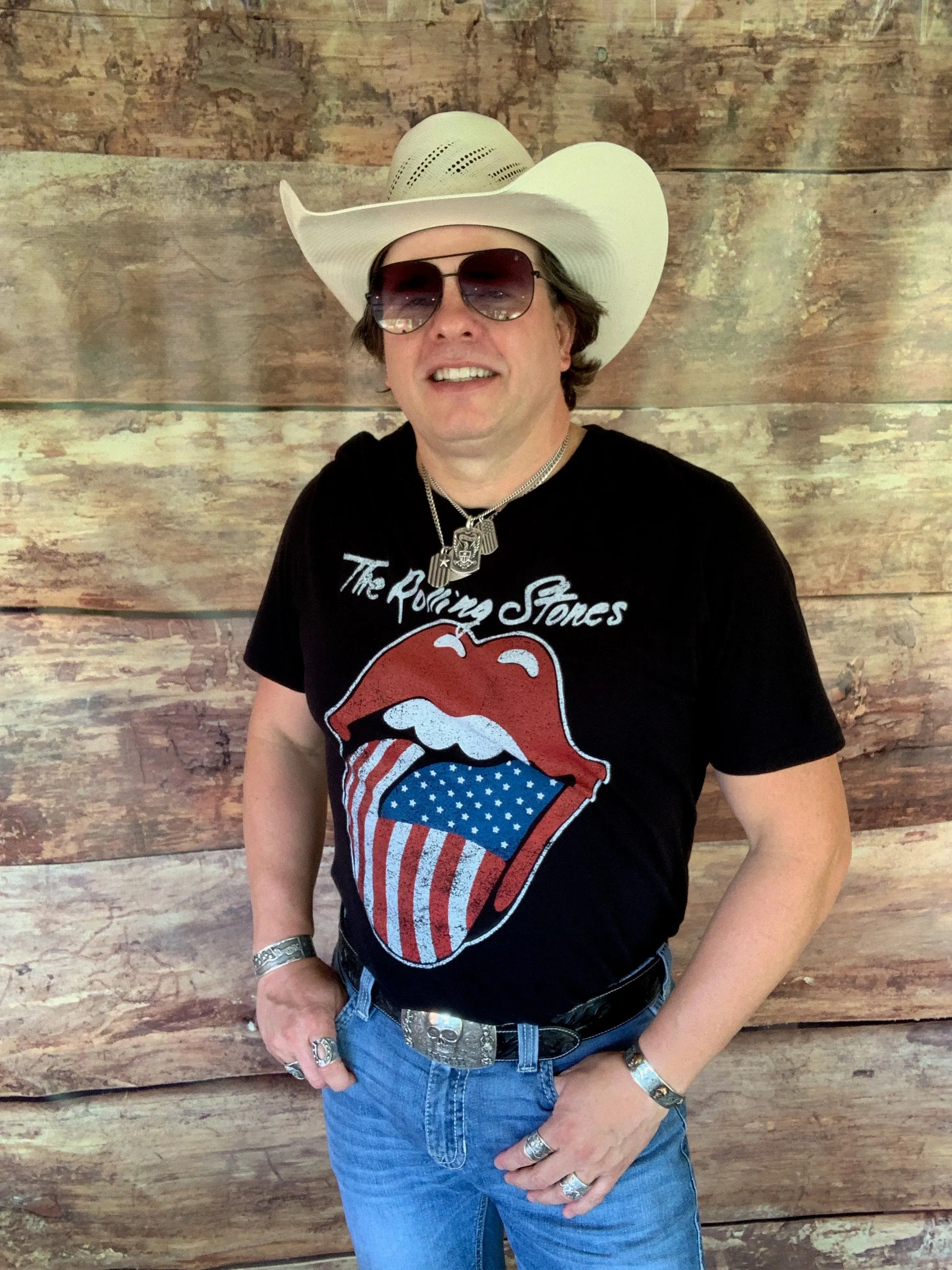 T-Shirt, The Rolling Stones American Flag Tongue Unisex Tee - SALE!