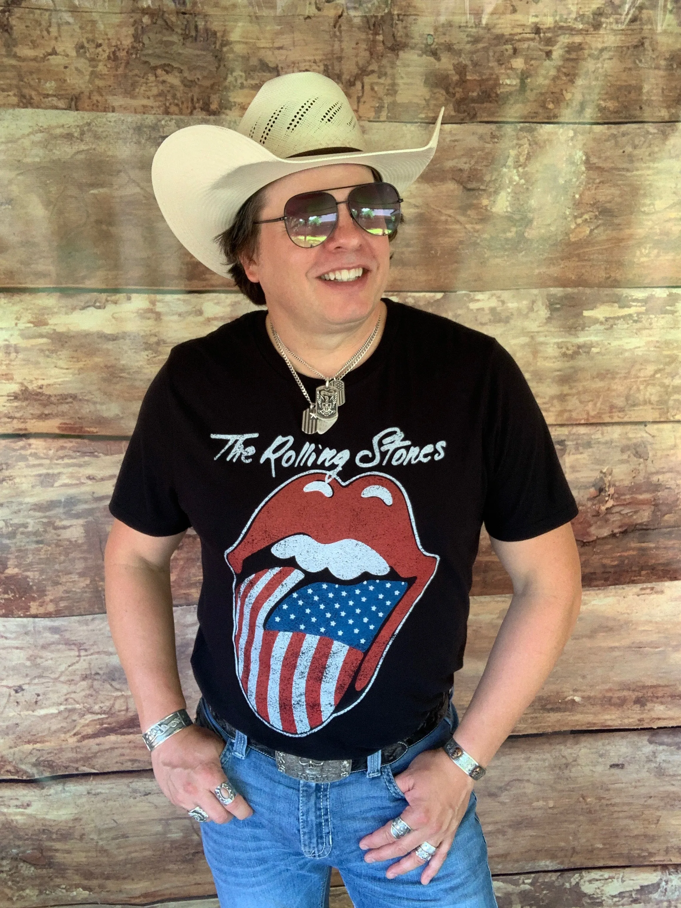 T-Shirt, The Rolling Stones American Flag Tongue Unisex Tee - SALE!