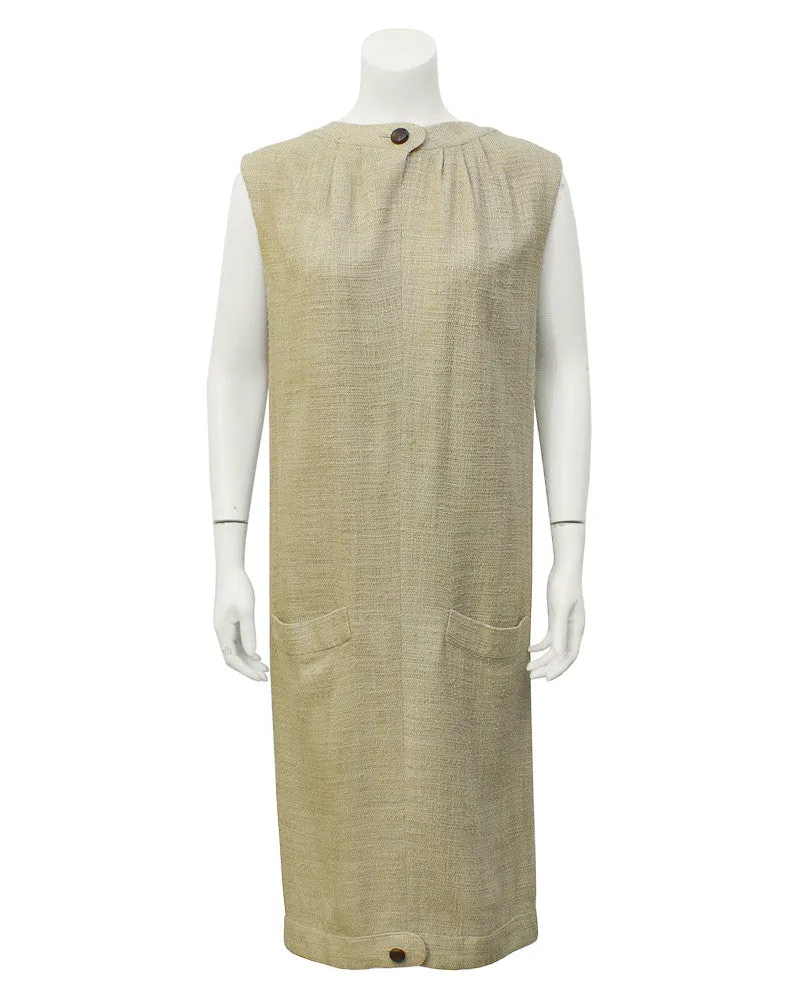 Tan burlap dress