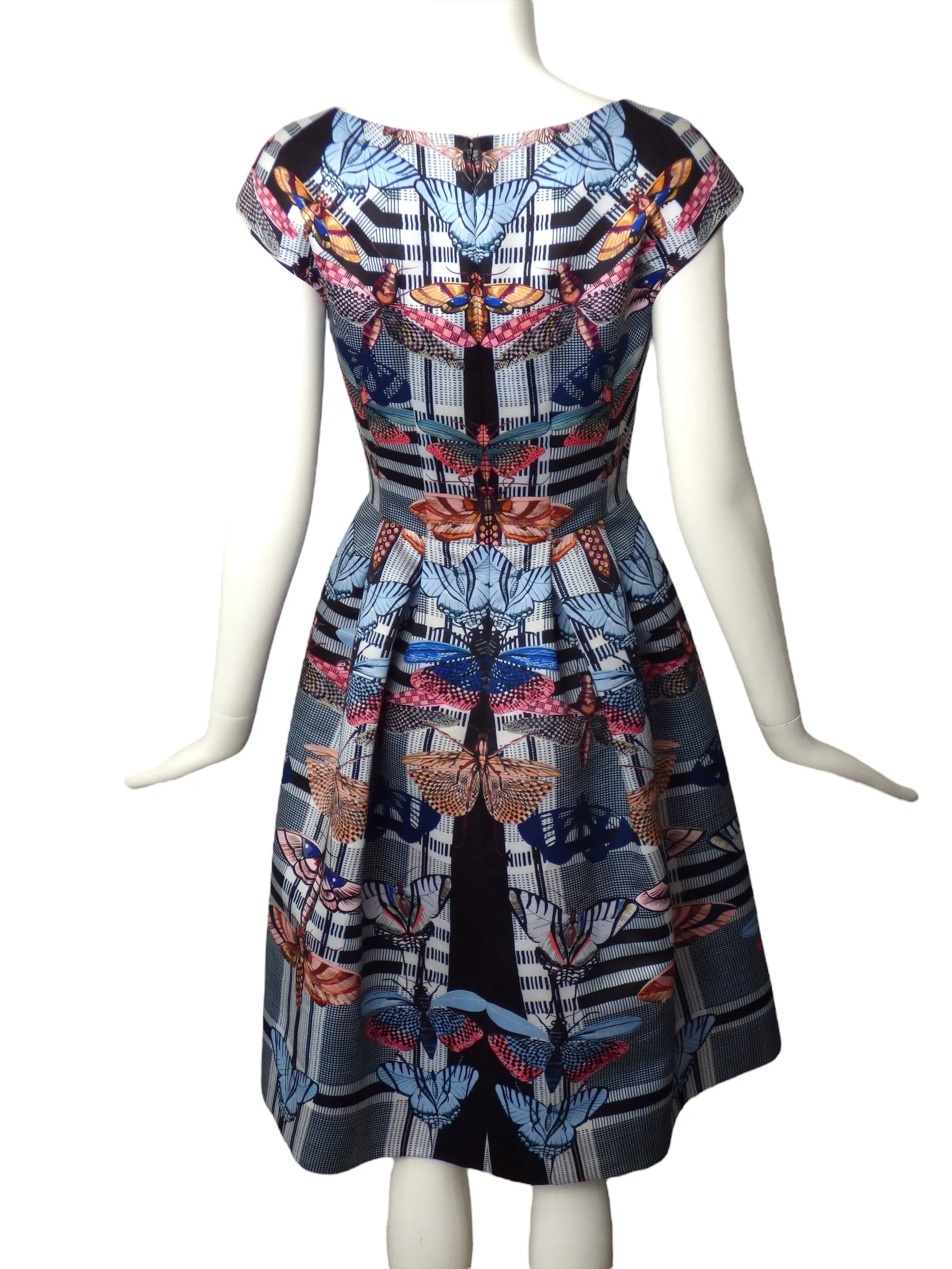 TEMPERLEY-NWT Moth Print Satin Dress, Size 4
