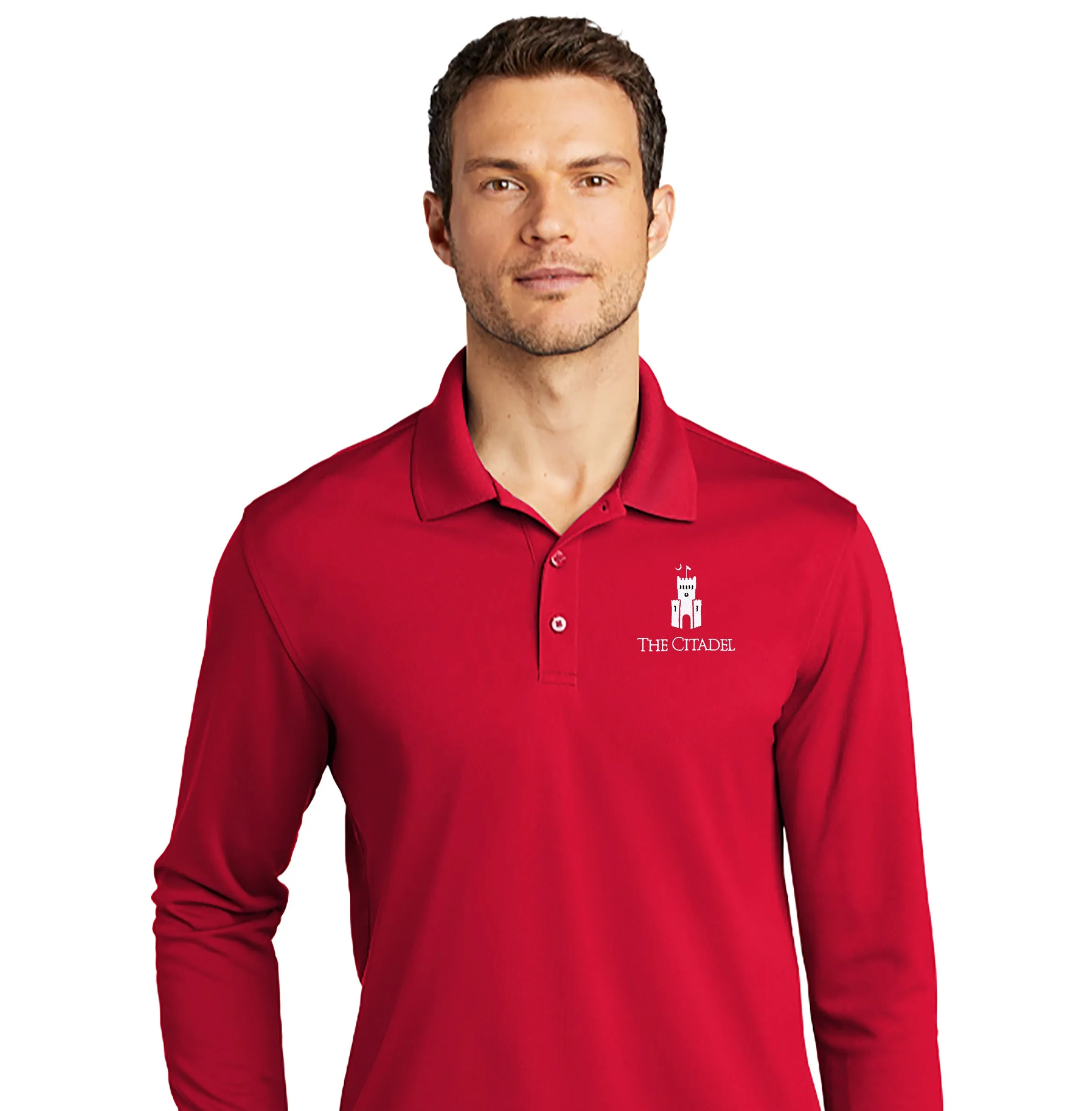 The Citadel, Barracks, UV Micro-Mesh Long Sleeve Polo Shirt