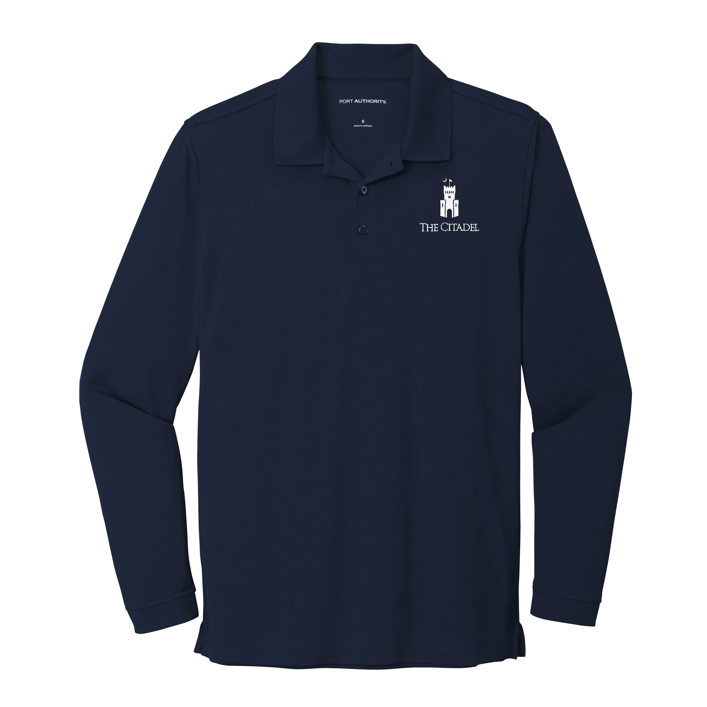 The Citadel, Barracks, UV Micro-Mesh Long Sleeve Polo Shirt