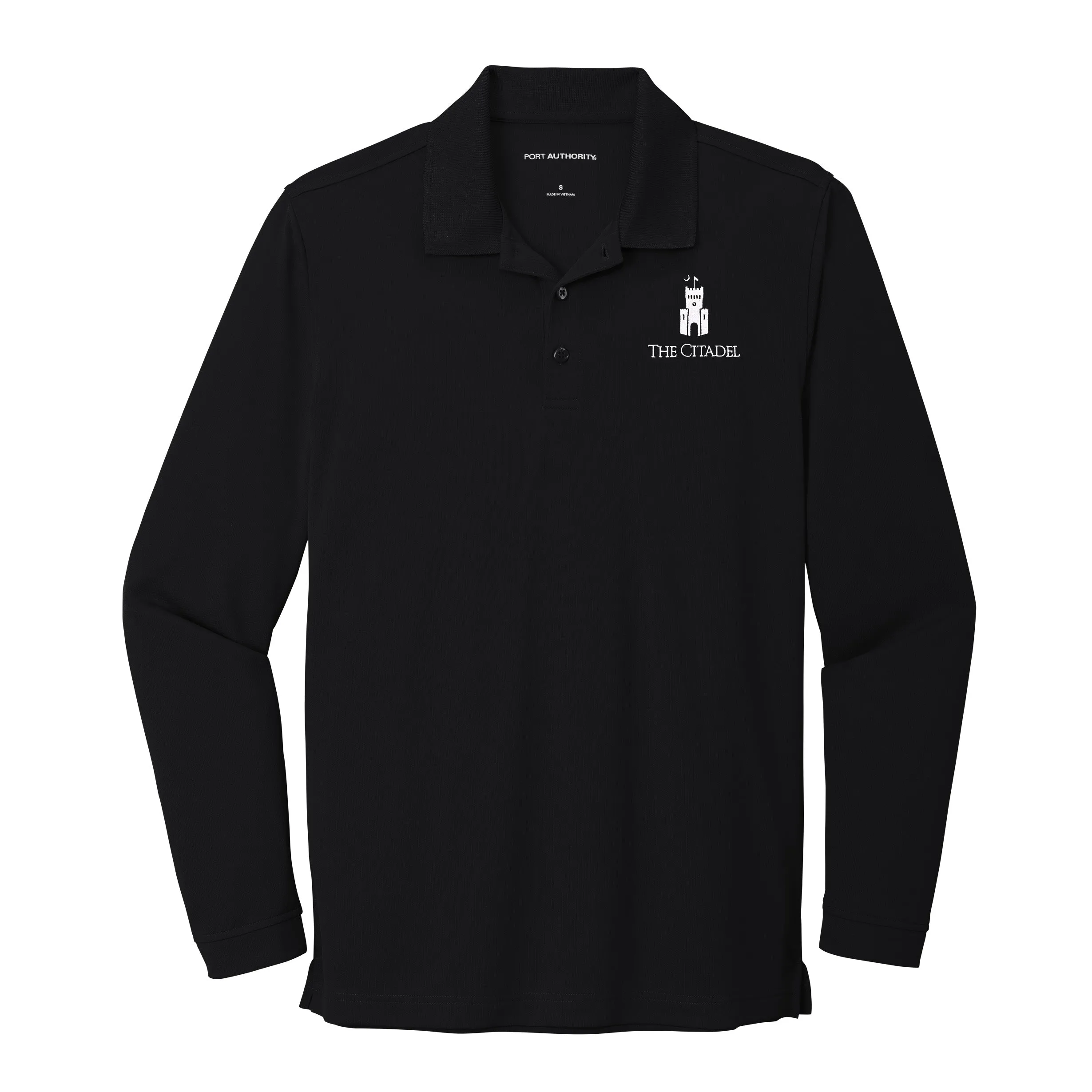 The Citadel, Barracks, UV Micro-Mesh Long Sleeve Polo Shirt