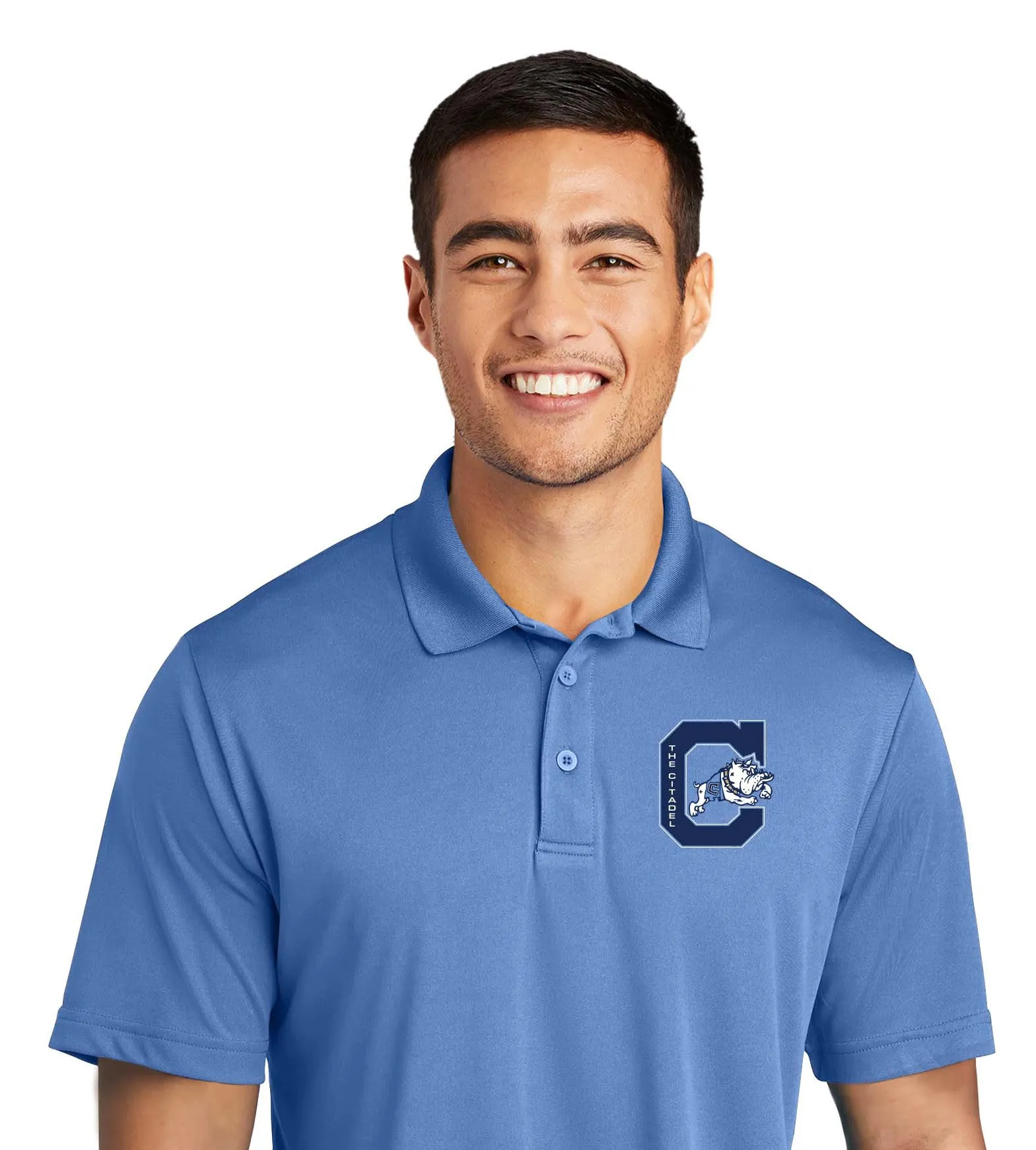 The Citadel Block C Jumping Bulldog Performance Polo