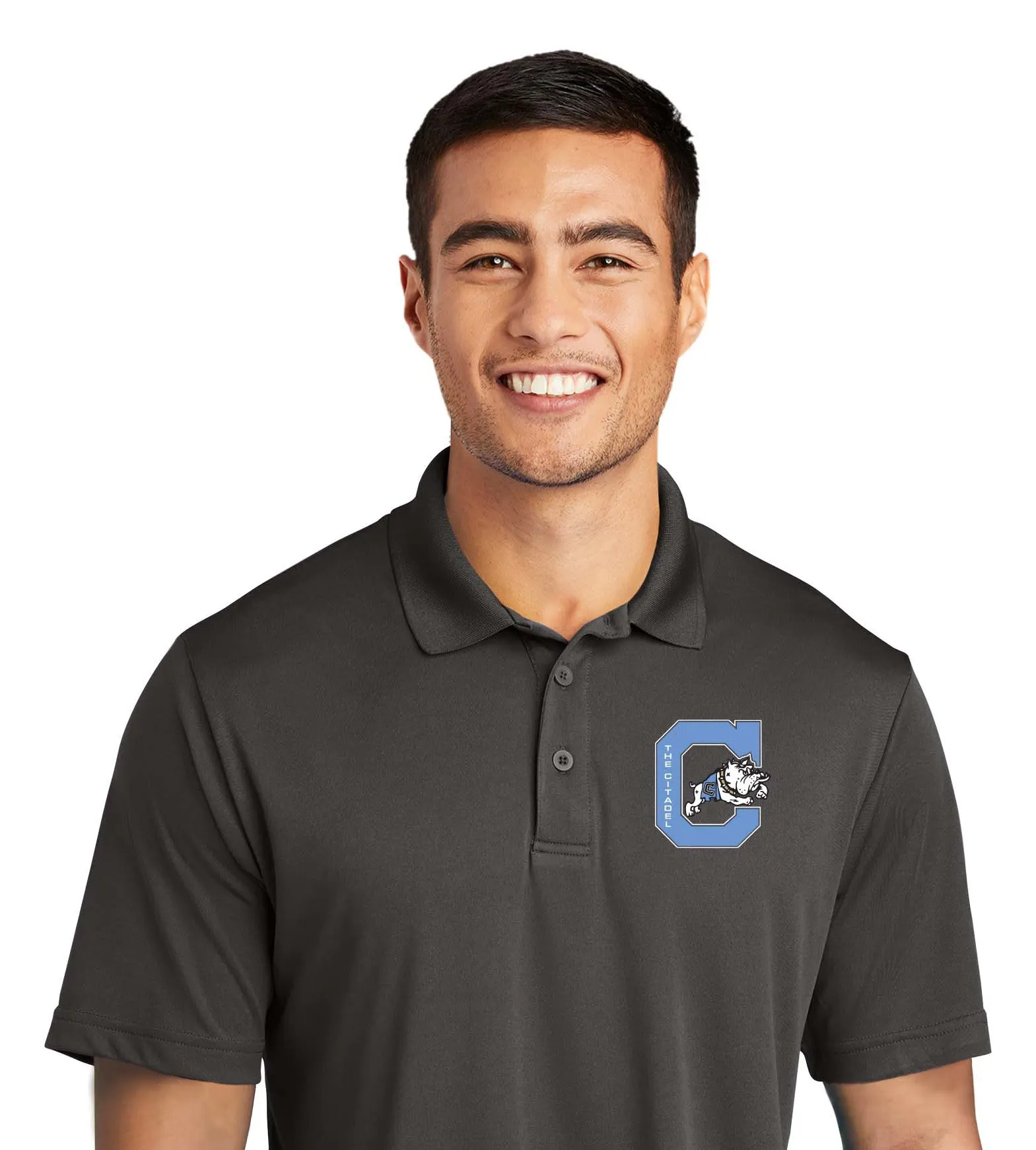The Citadel Block C Jumping Bulldog Performance Polo
