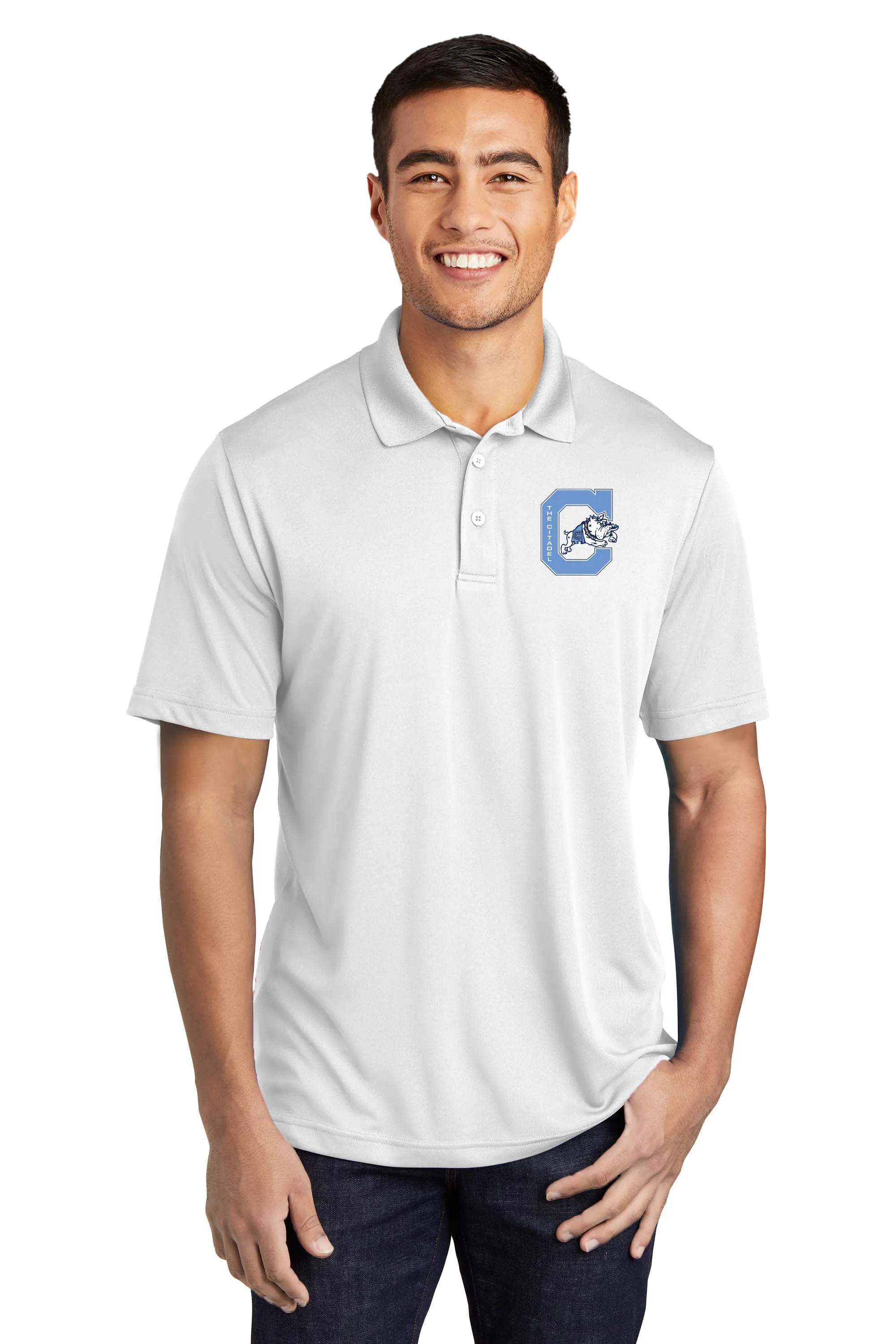 The Citadel Block C Jumping Bulldog Performance Polo