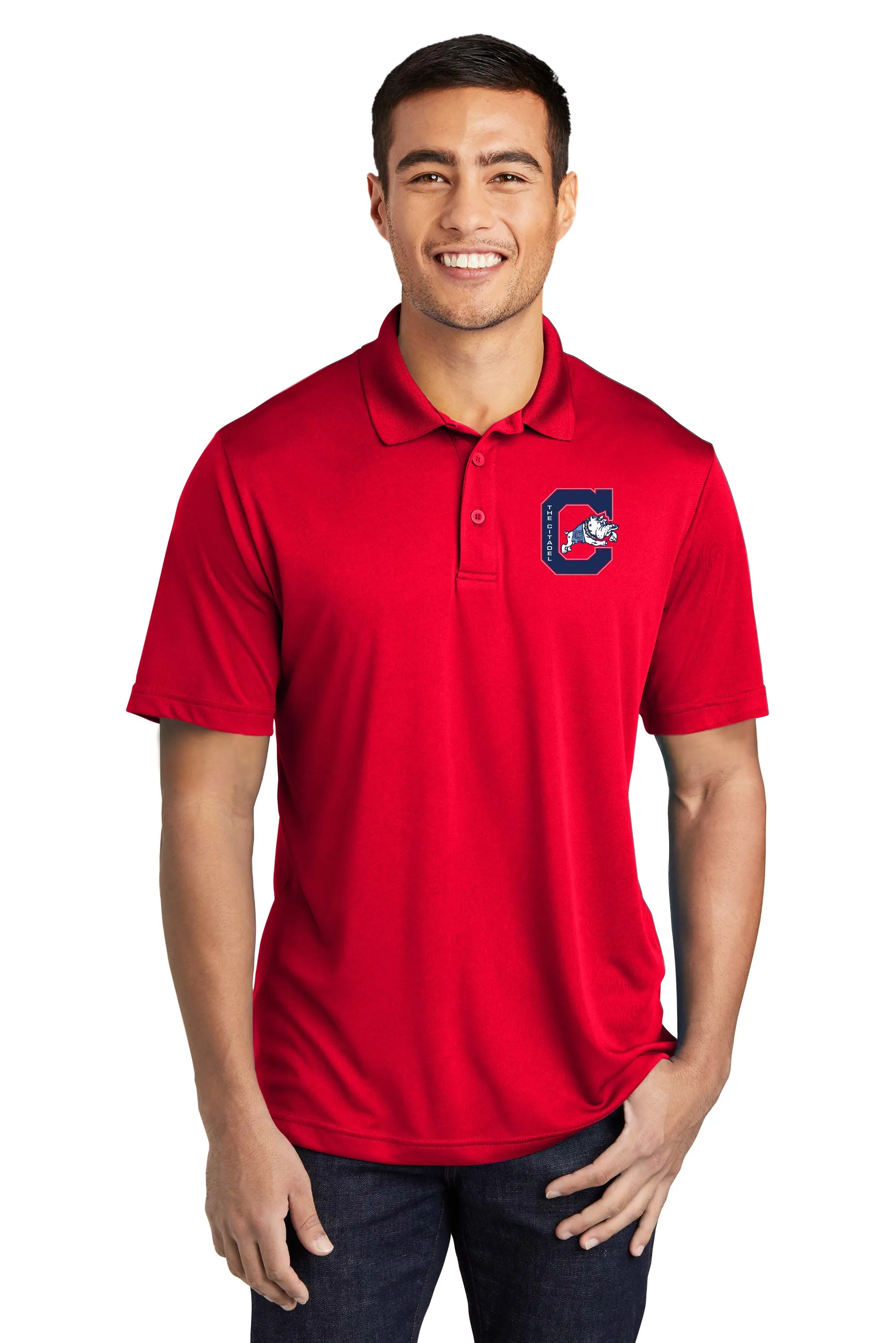 The Citadel Block C Jumping Bulldog Performance Polo