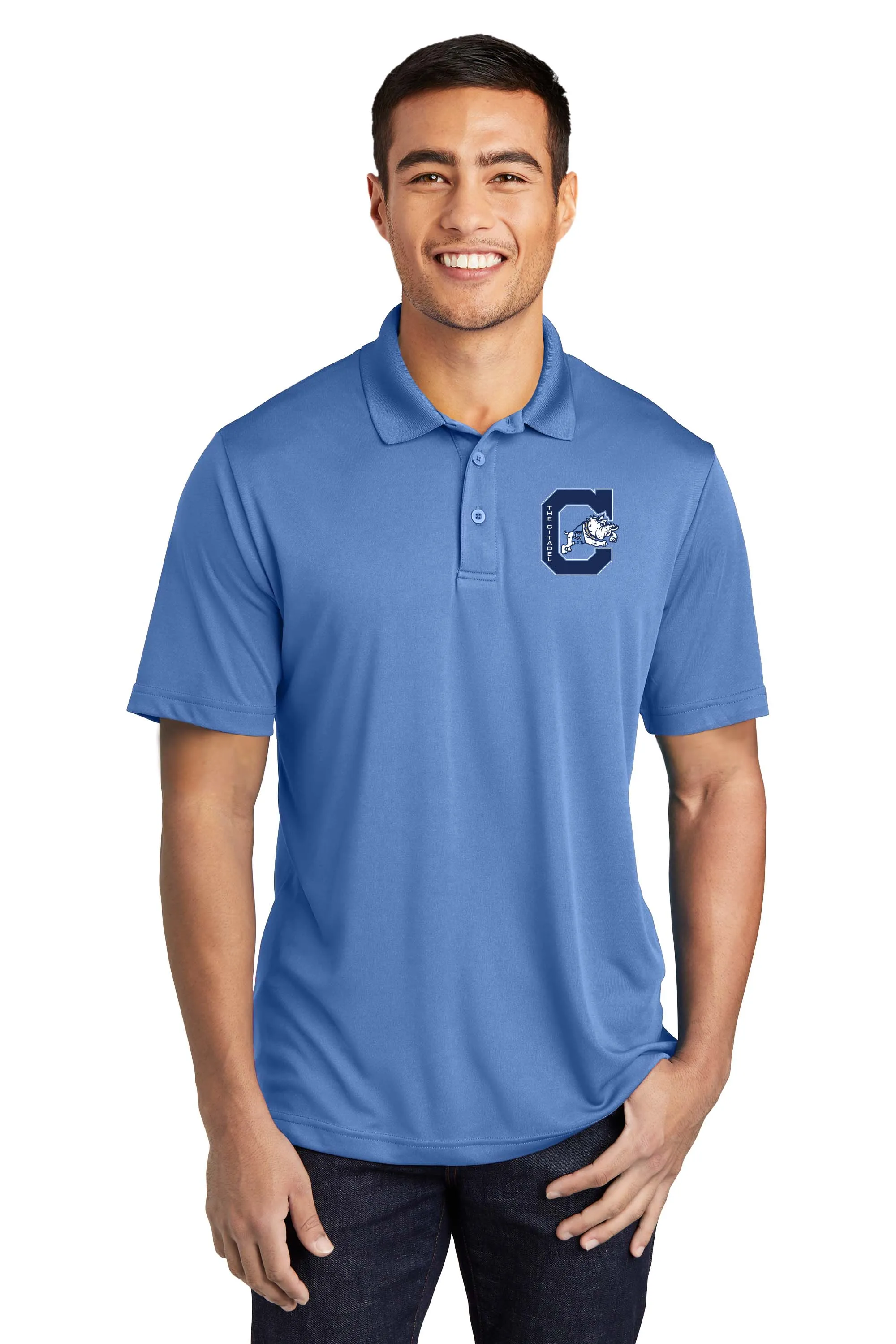 The Citadel Block C Jumping Bulldog Performance Polo