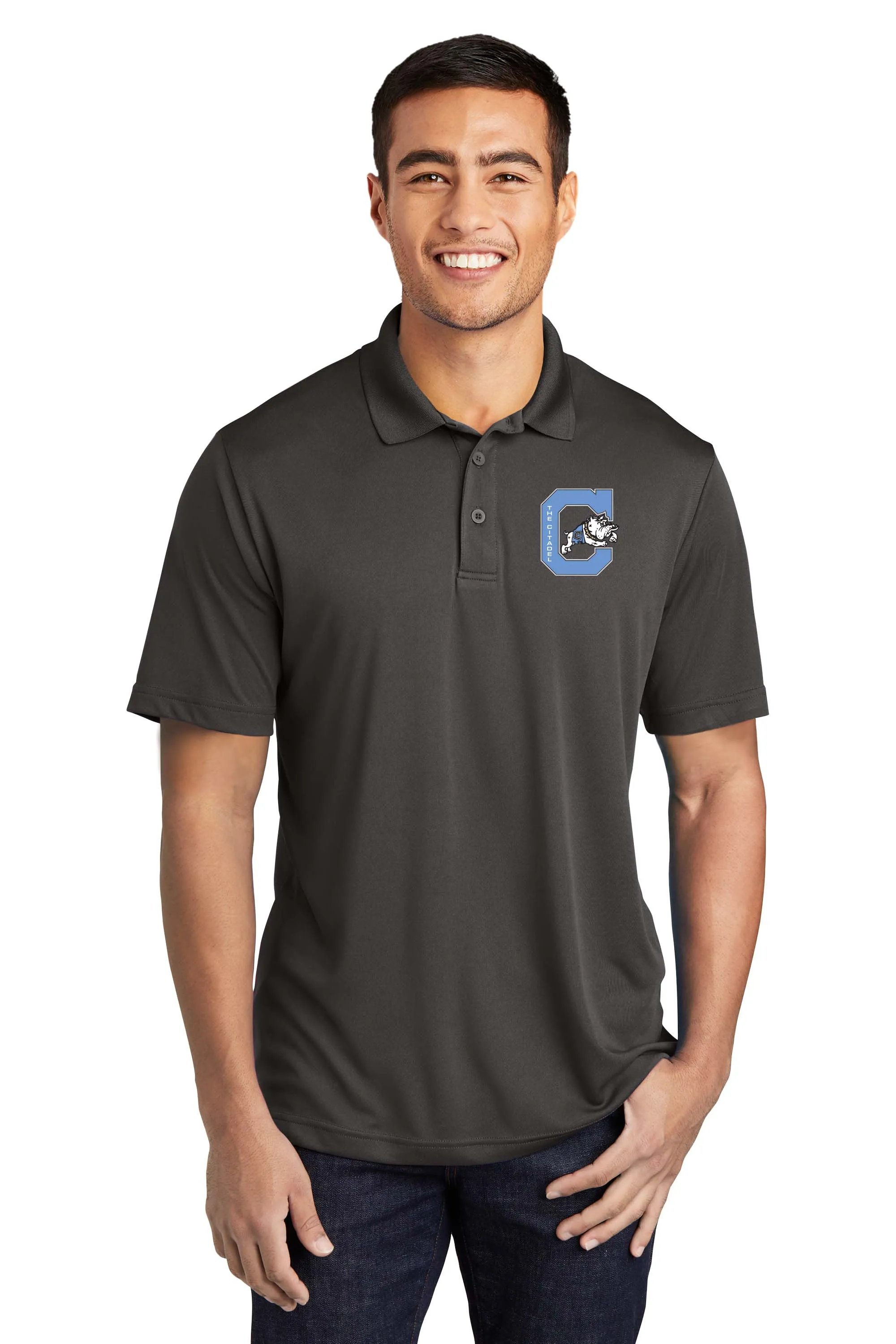 The Citadel Block C Jumping Bulldog Performance Polo