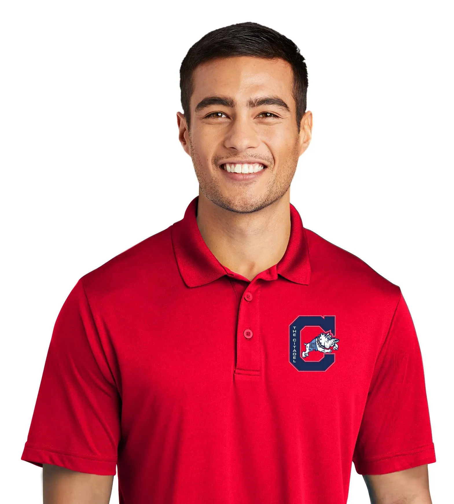 The Citadel Block C Jumping Bulldog Performance Polo