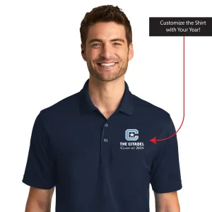 The Citadel, C Star, Customizable (Your Year), UV Micro-Mesh Polo Shirt