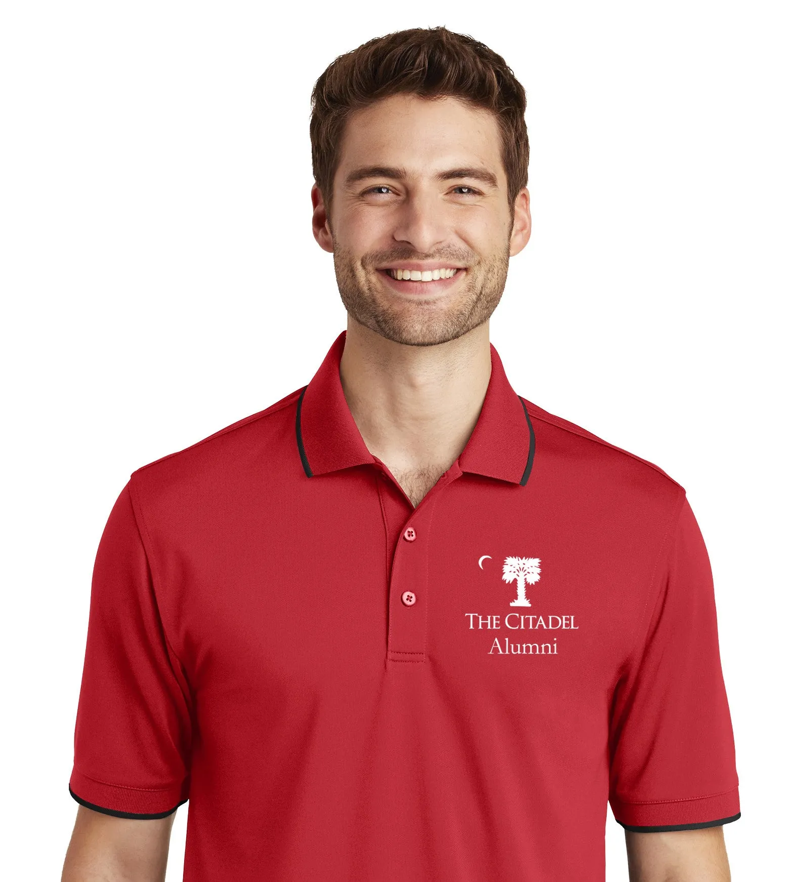 The Citadel, Crescent Palmetto, Alumni UV Micro-Mesh Tipped Polo Shirt