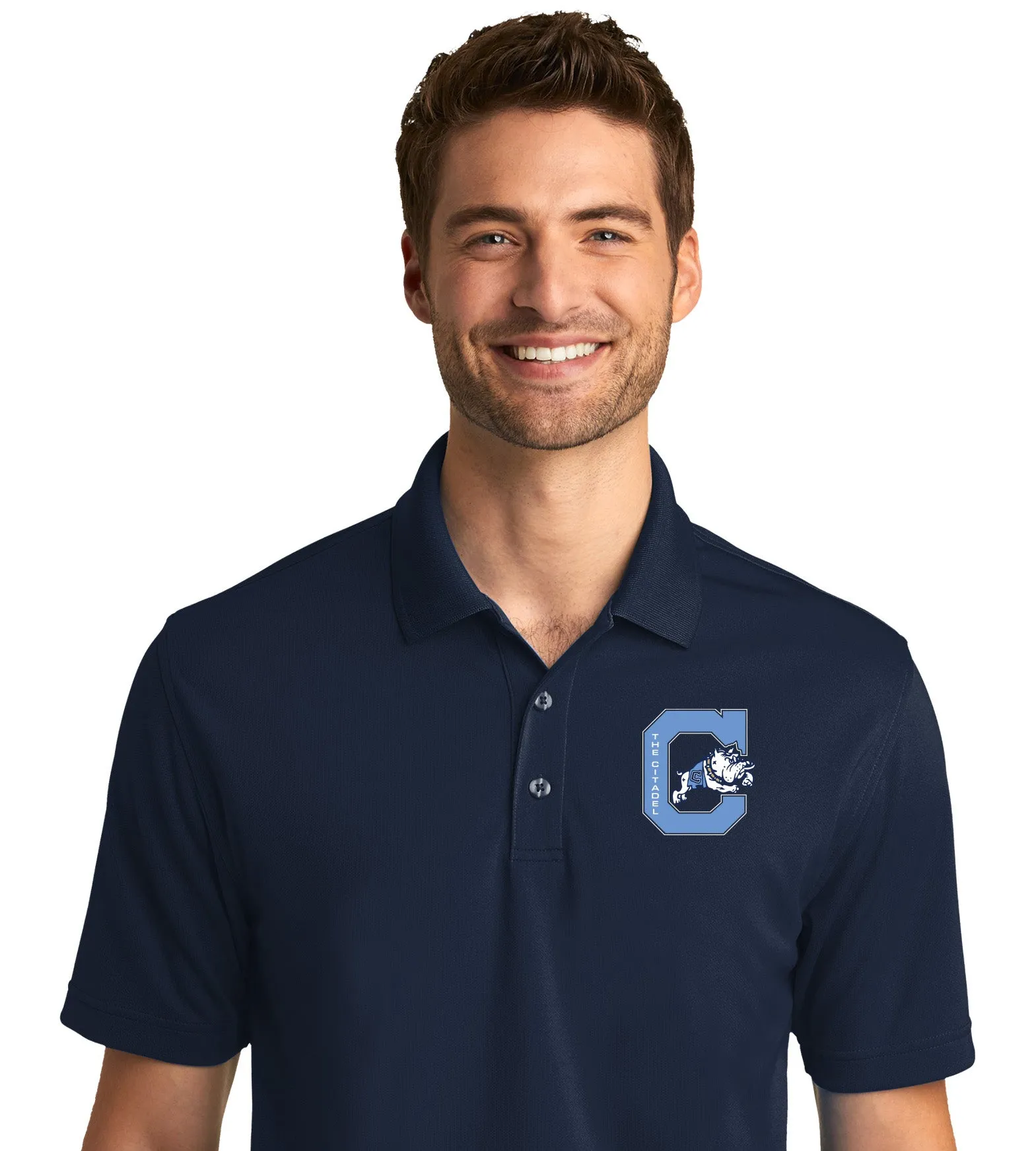 The Citadel, Jumping Bulldog UV Micro-Mesh Polo Shirt