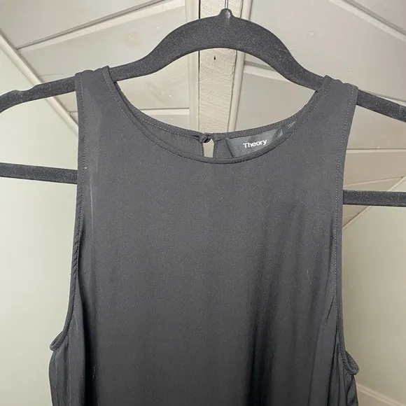Theory Adlerdale Modern Georgette Silk Dress Black Size 0