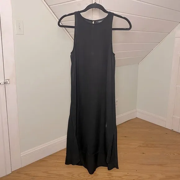 Theory Adlerdale Modern Georgette Silk Dress Black Size 0