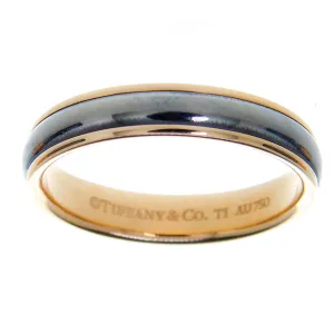 Tiffany & Co. Rose Gold & Titanium Classic Wedding Band