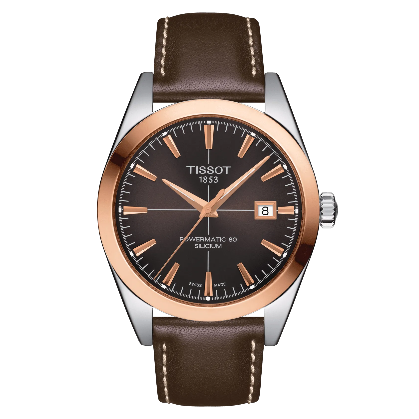 Tissot Gentleman Powermatic 80 Silicium Solid 18K Gold bezel