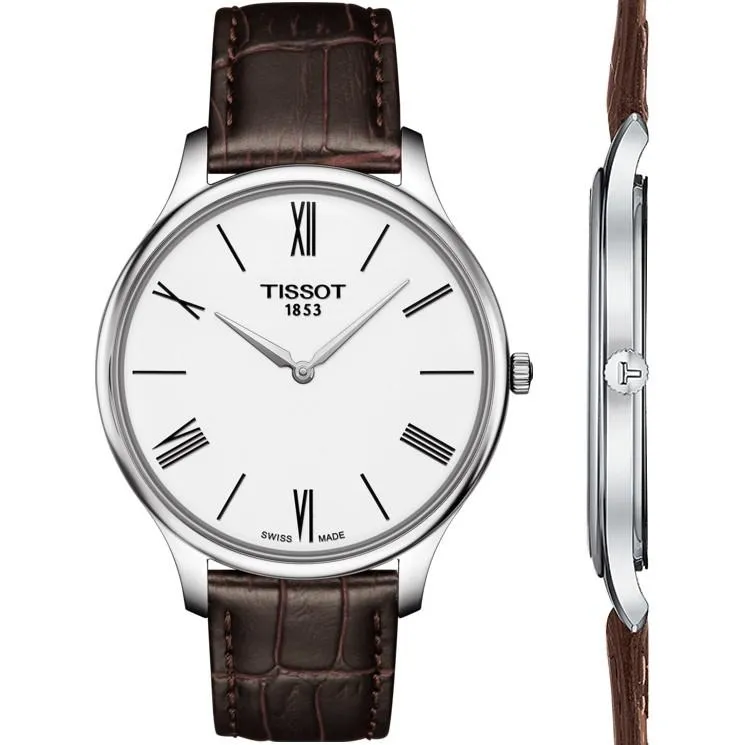 Tissot Men's Clock Tradition 5.5 39mm T-Classic Steel Quartz T063.409.16.018.00