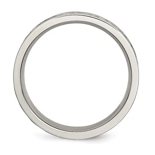 Titanium Flat Laser Etched Celtic Knot 6mm Polished Band