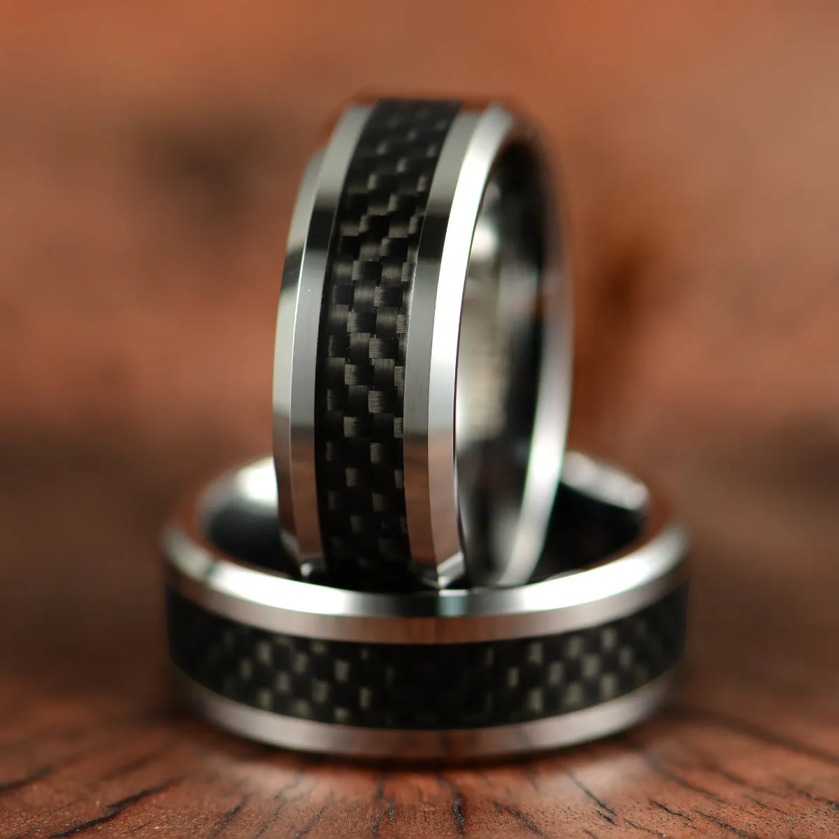 Tungsten Black Mesh Men's Wedding Band 8MM