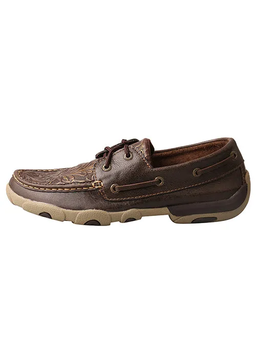 Twisted X Women's Embossed Flower Driving Moccasins