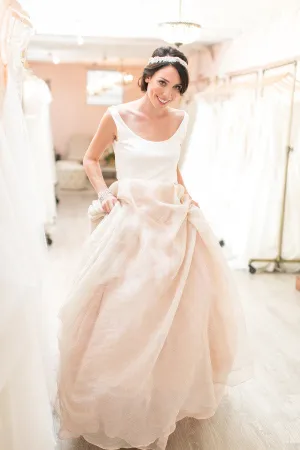 Two Pieces Modern Wedding Bridal Dress