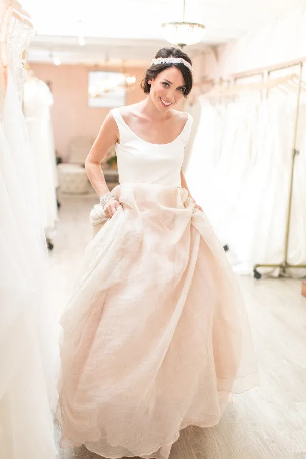 Two Pieces Modern Wedding Bridal Dress