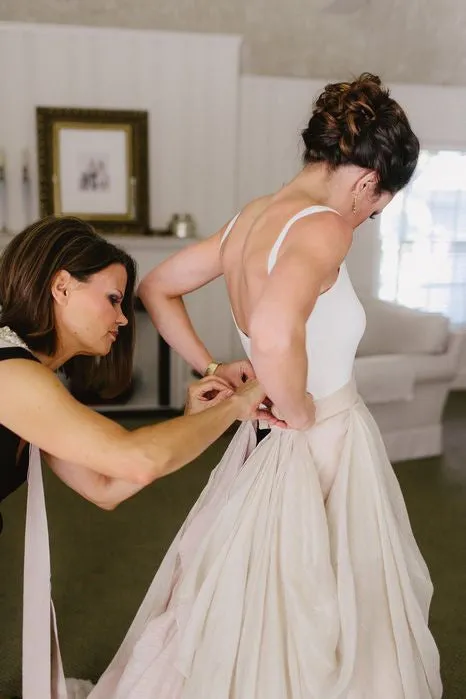 Two Pieces Modern Wedding Bridal Dress