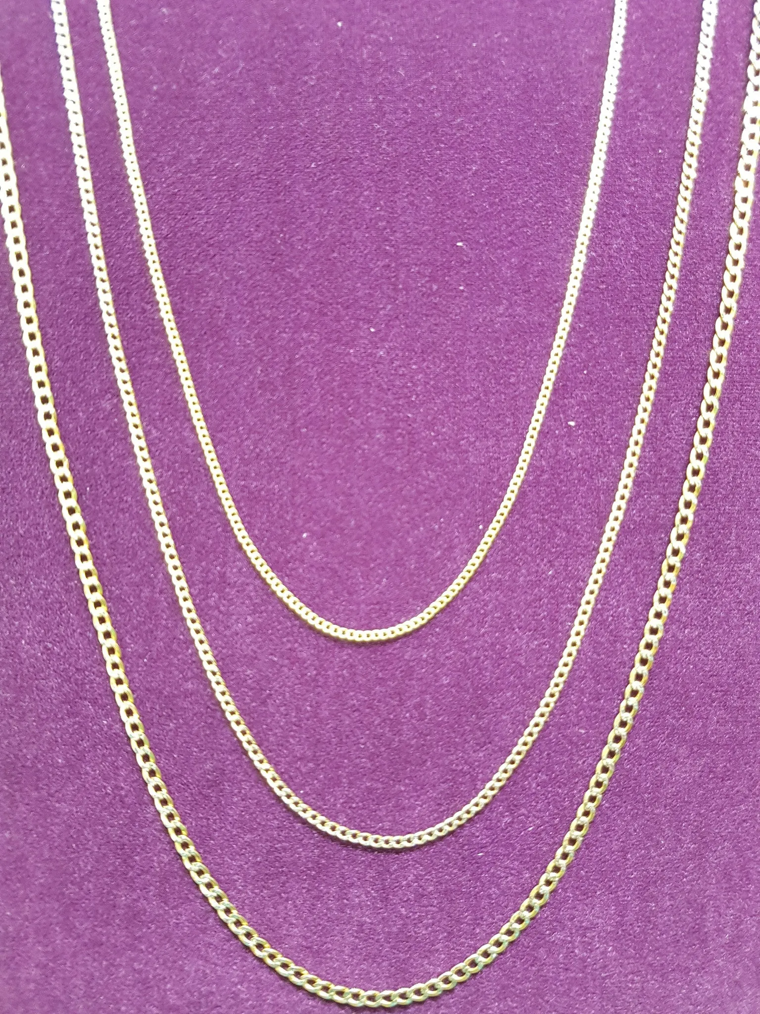 Two-Tone Lightweight Flat Cubanlink Chain (14K)