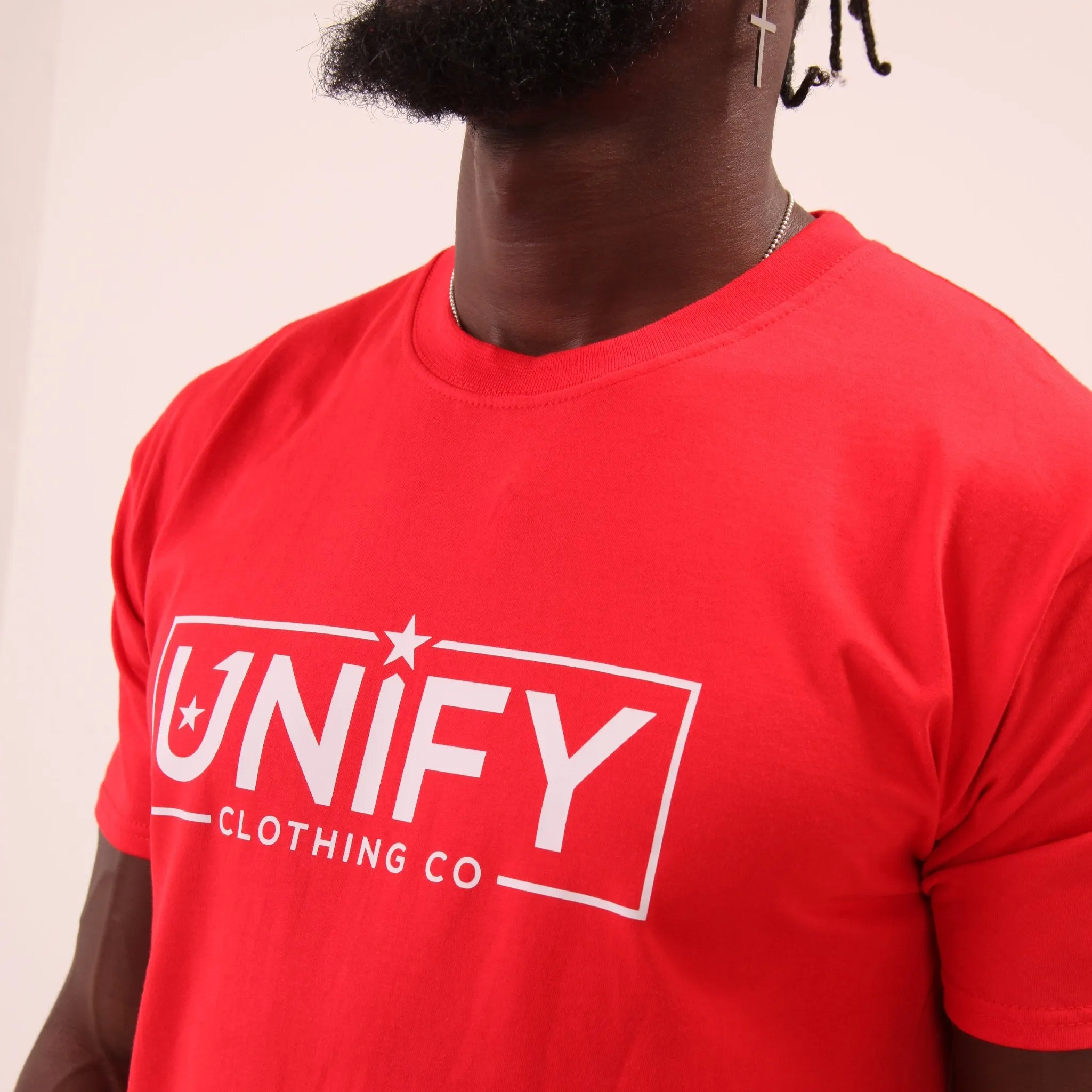 UNIFY Mens Iconic Red T-Shirt - Classic Mens Red Shirt