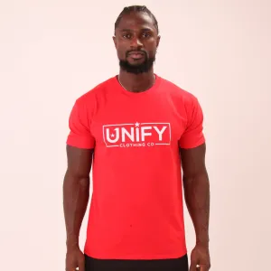 UNIFY Mens Iconic Red T-Shirt - Classic Mens Red Shirt
