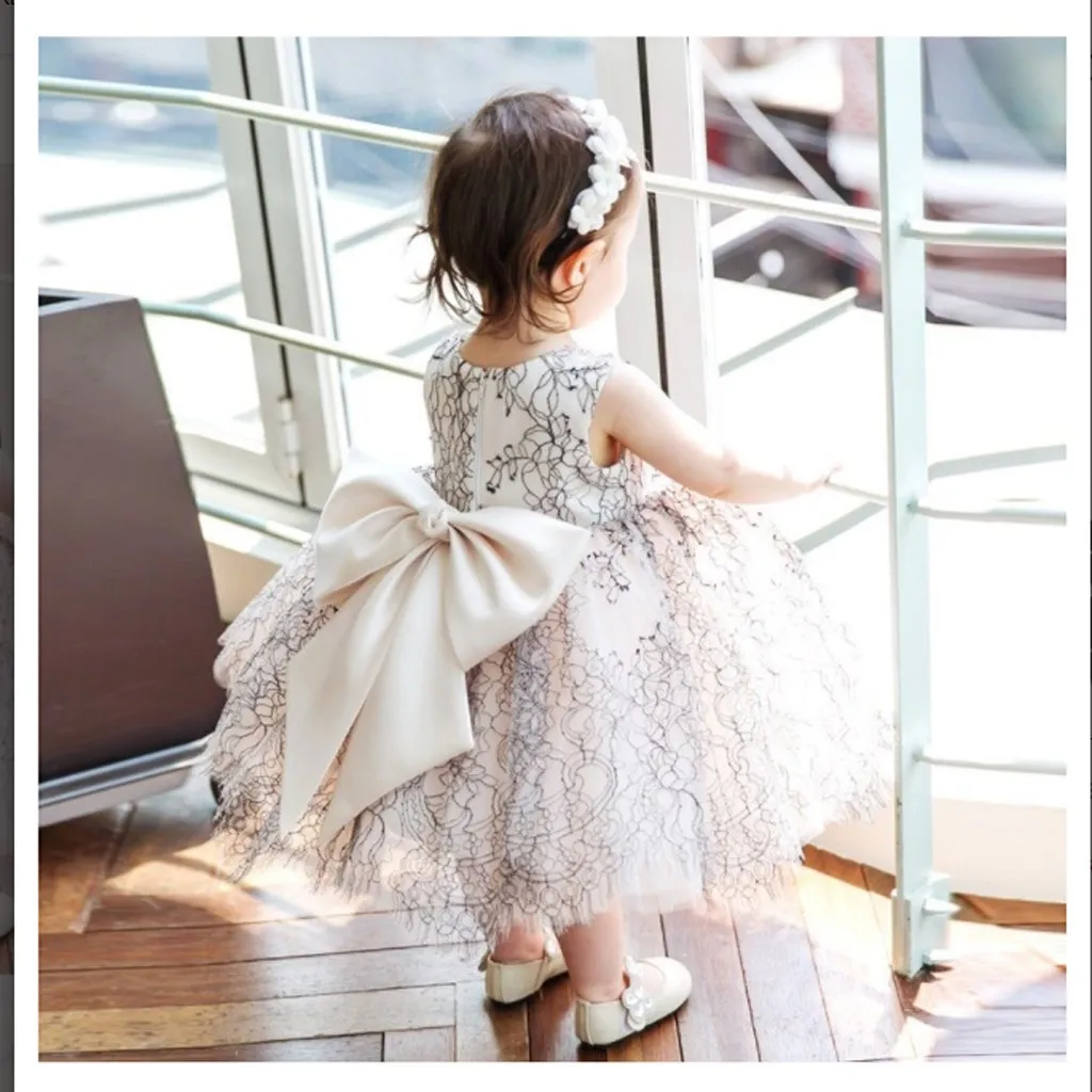Unique Lace Princess Puffy Flower Girl Dress Modern Couture High Quality,Bridesmaid Princess Dress Ballgown,FGY0148
