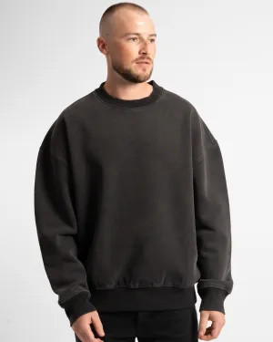 Unisex Classic Crew - Washed Black