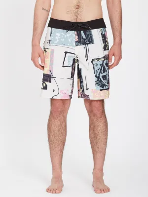 V Ent Flyer Mod 19" Boardshort - WHITECAP GREY
