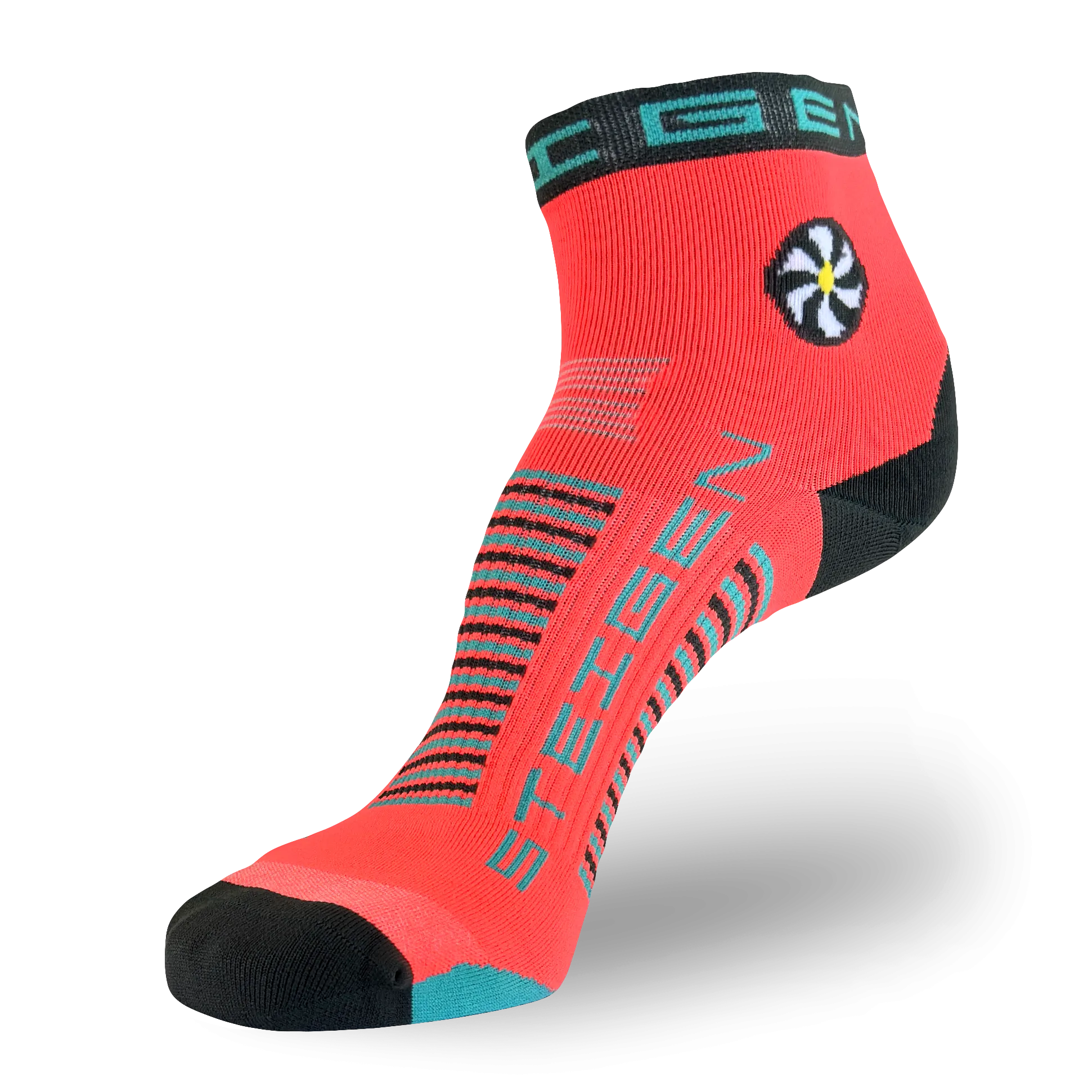 Vector Red Running Socks ¼ Length